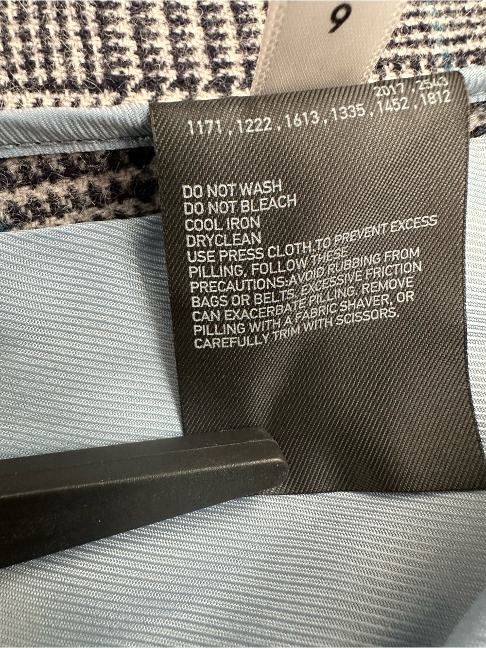 Ines De La Fressange x UNIQLO Wool Blend Glen Plaid Blazer Jacket Blue Accent M - Picture 4 of 12